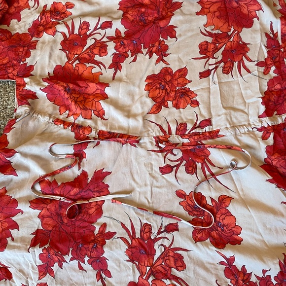NWT Free People Sand & Red Floral Dress - Picture 13 of 13
